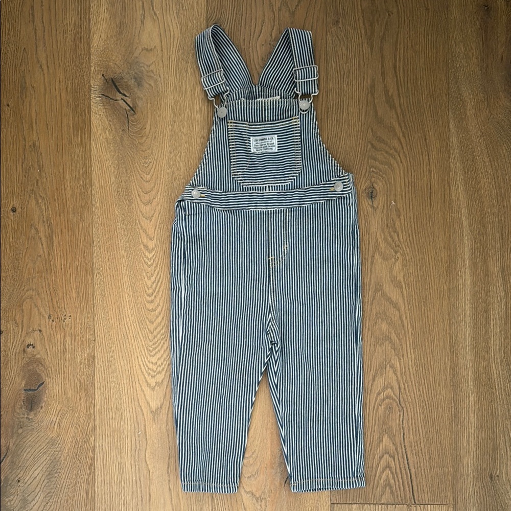 Levi’s Toddler Railroad Striped Overalls